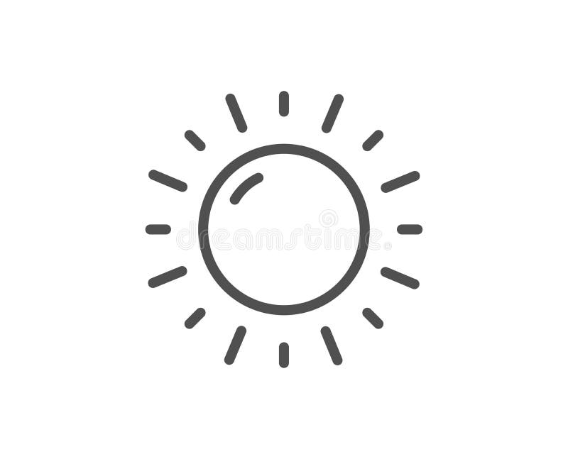Sunny Weather Forecast Line Icon. Sun Sign. Vector Stock Vector ...