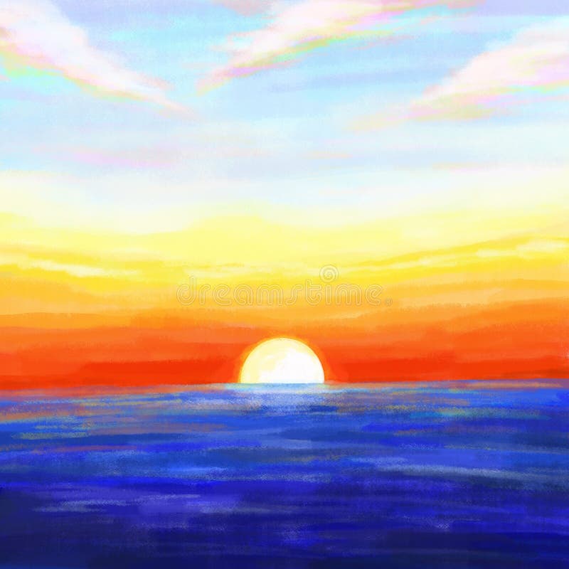 Painting Sunrise Stock Illustrations – 15,570 Painting Sunrise