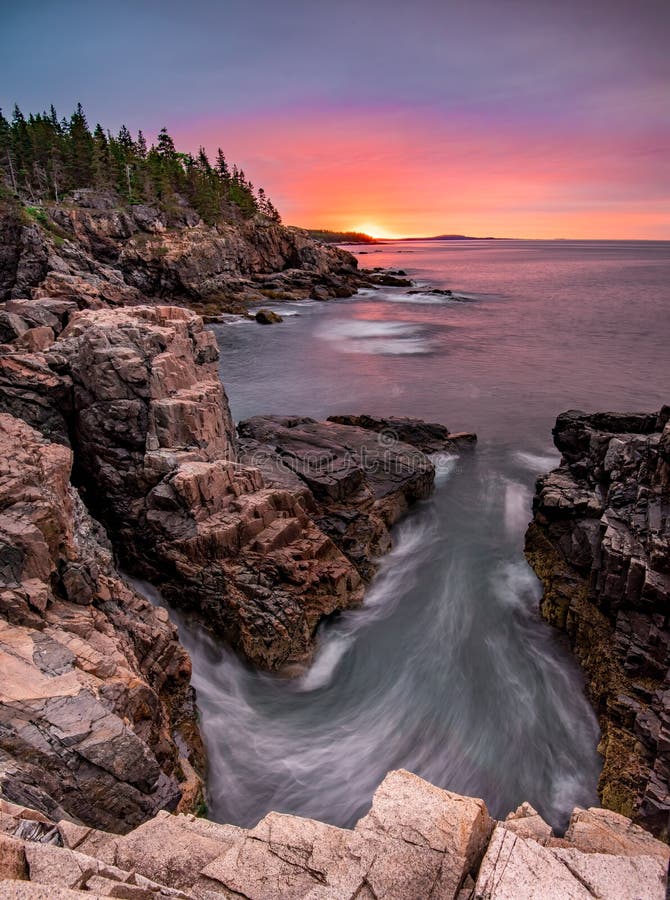 Acadia National Park In Maine Stock Image - Image of fishing, nature