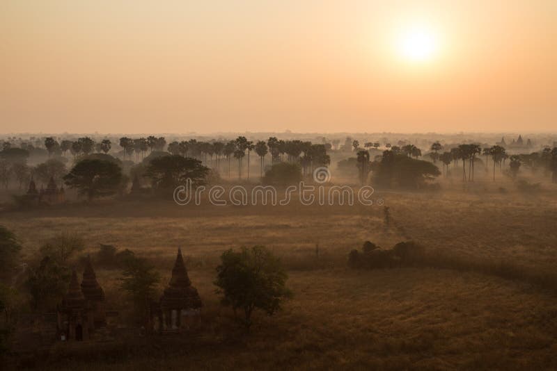 Sunrise in Bagan stock photo Sunrise in Bagan stock photo