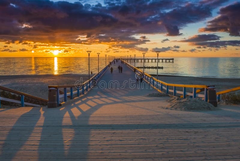 Sunrise at the Baltic sea, Palanga