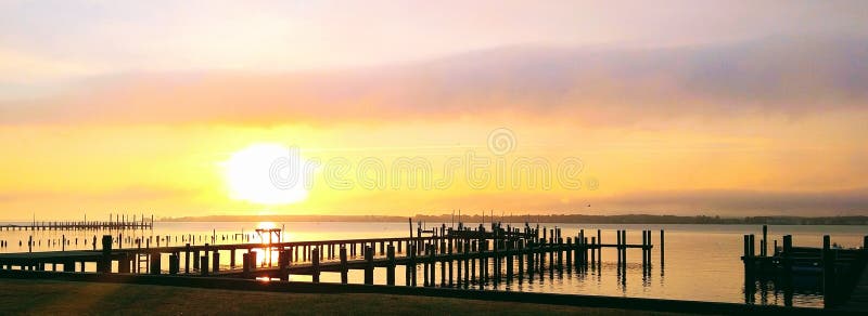 Sunrise on the bay stock image. Image of evening, morning 236216109