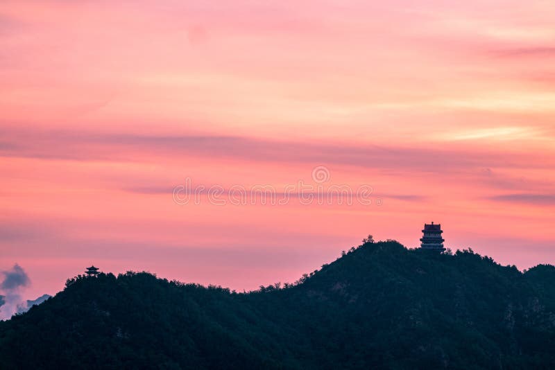 Sunrise in Xinglong County, Hebei Province, China