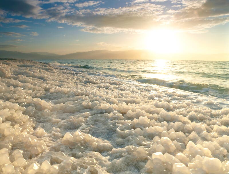 Sunrise at Dead Sea, Israel. stock photo