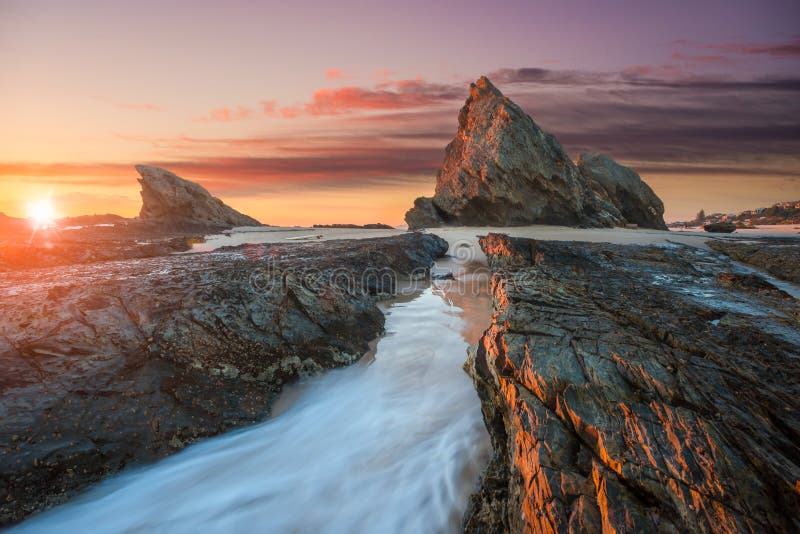 Sunrise at Elephant Rock in Queensland royalty free stock photo Sunrise at Elephant Rock in Queensland royalty free stock photo