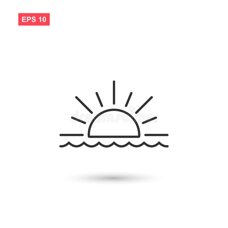 Sunrise Icon Vector Isolated 4 Stock Vector Illustration Of Icon