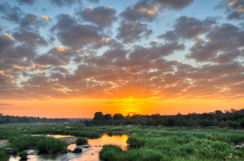 Sunrise at Kruger National Park stock photos Sunrise at Kruger National Park stock photos