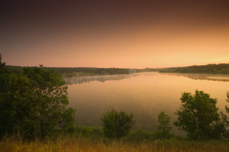 Sunrise on lake