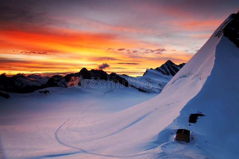 Sunrise light in Berner Oberland