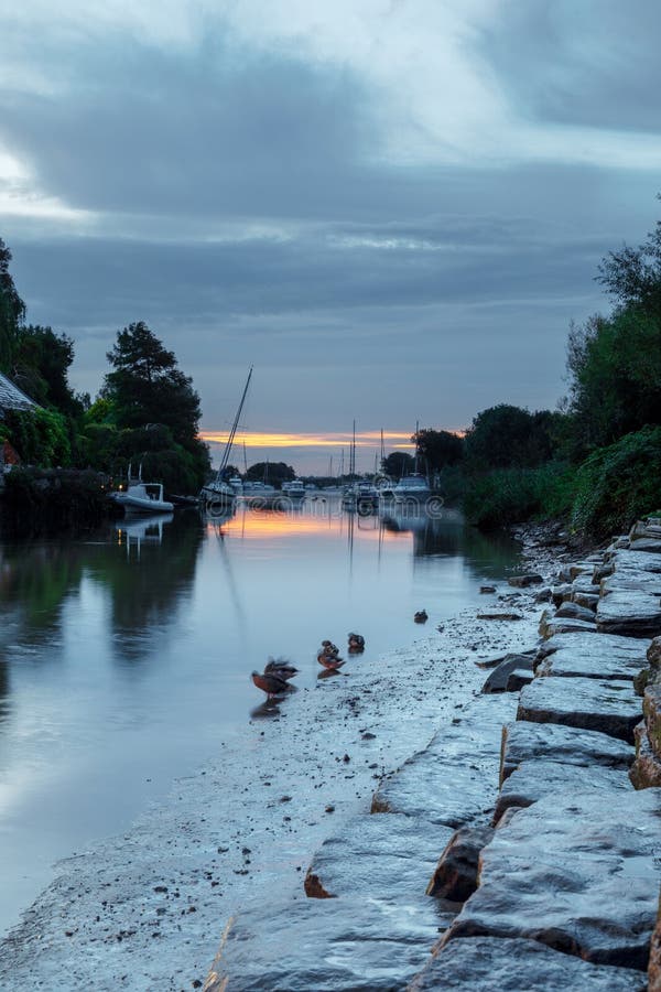 Sunrise on the River Frome at Wareham, Dorset, UK Stock Image Image of river, destination