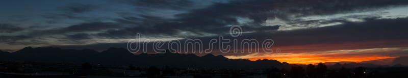 Sunrise McDowell Mountains of Arizona Panorama