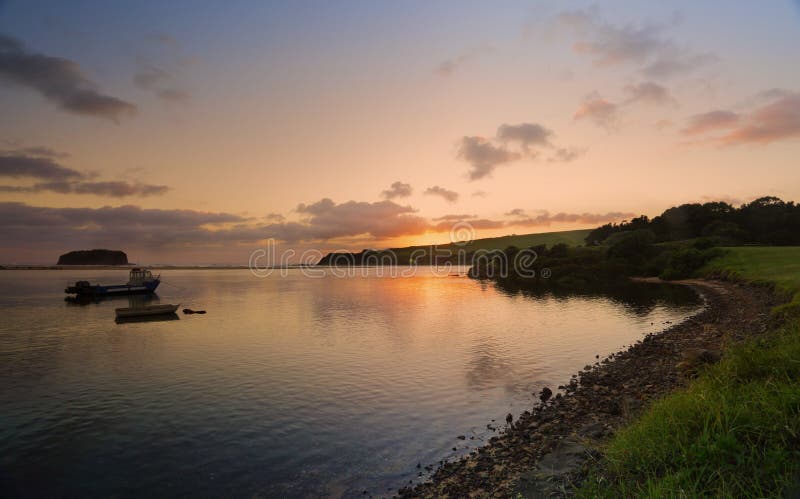 Sunrise on the Minnamurra river Illawarra NSW Australia