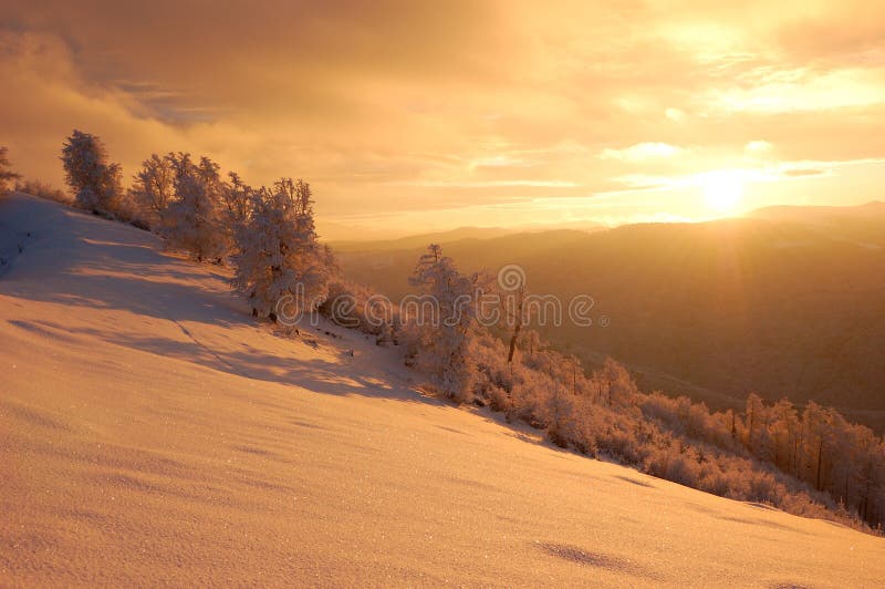 Sunrise in the mountains