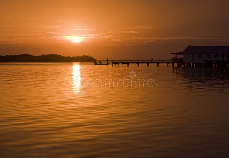 Sunrise In Oak Hill Florida Picture. Image 4438425