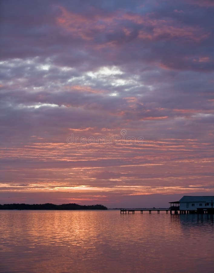 Sunrise in Oak Hill Florida Stock Photo - Image of morning, dock: 4438432