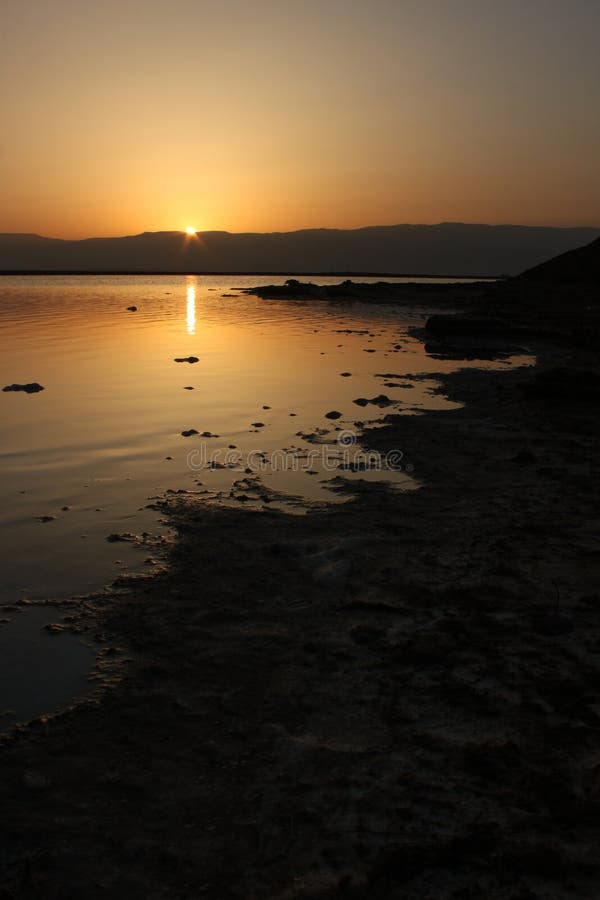 Sunrise over the dead sea israel