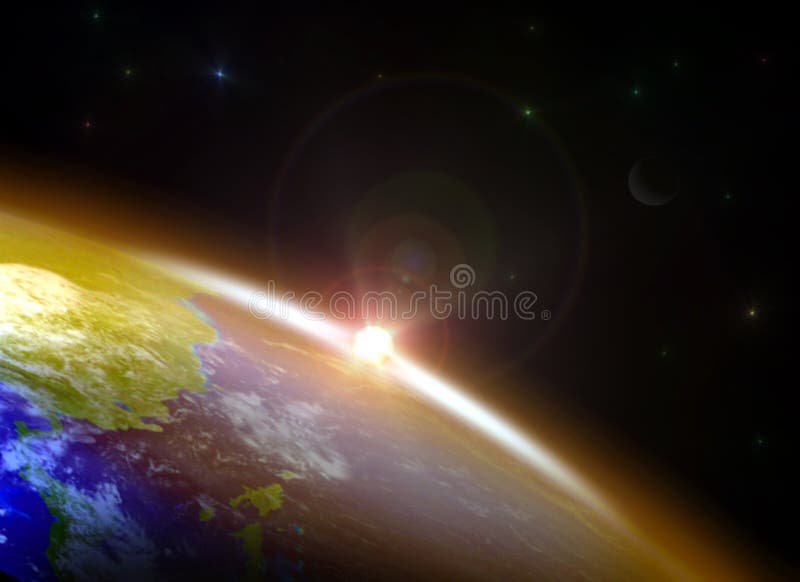 Sunrise over the Horizon vector illustration