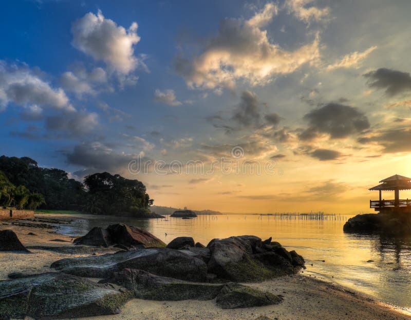 Sunrise over Rocky Beach