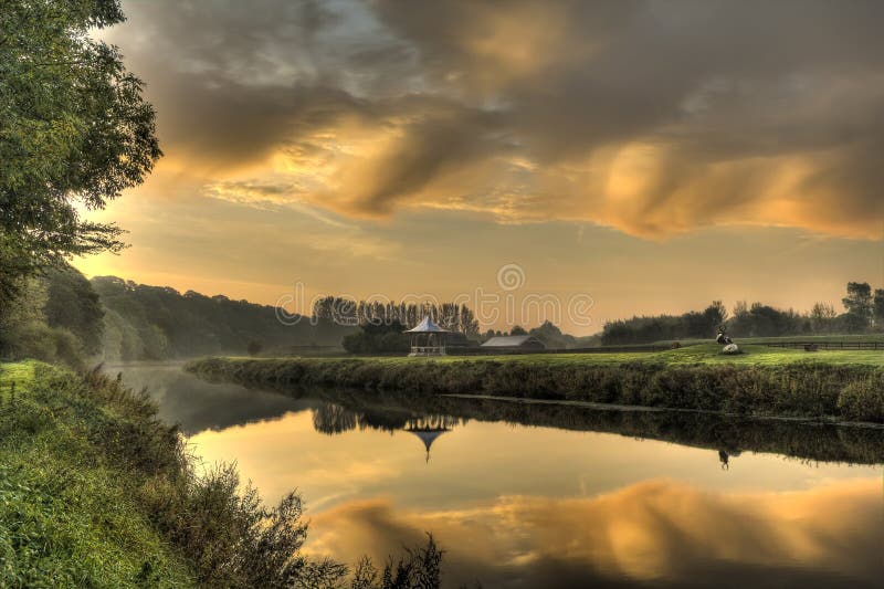 Sunrise Reflection in Durham River Wear