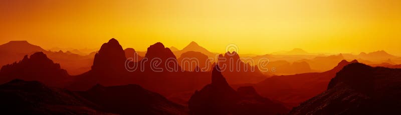 Sunrise in Sahara Desert