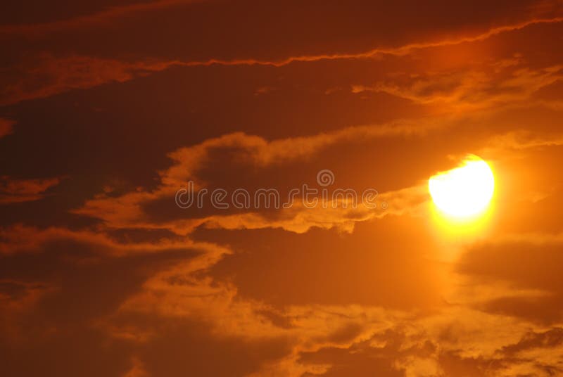 Sunrise sky with clouds