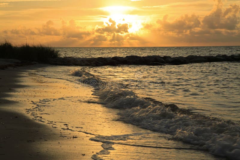 Sunrise at Smathers Beach Pass Stock Photo Image of pass, gold 47160620