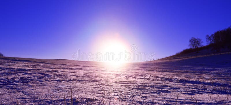 Sunrise in the snowland