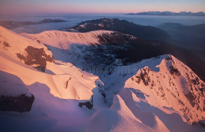 Sunrise at Stiavnica mountain, Low Tatras