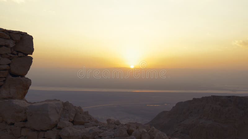 Sunrise from the top of Masada fortress