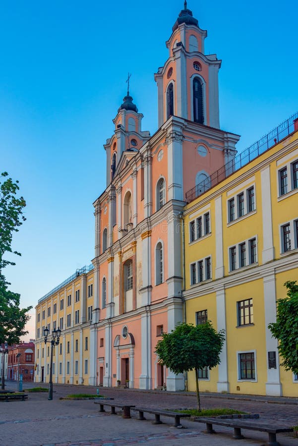 Sunrise view of Church of St. Francis Xavier at Kaunas, Lithuani