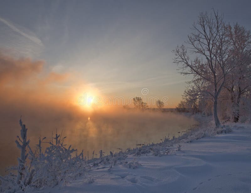 Sunrise in winter