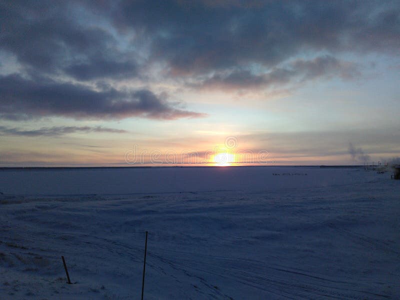 Sunrise Winter Barrow Alaska Stock Photo Image of winter, afterglow 213086680