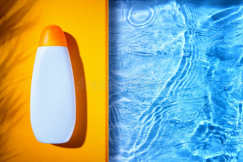 Sunscreen Cream Bottle Mockup. Stock Image - Image of lotion, liquid ...