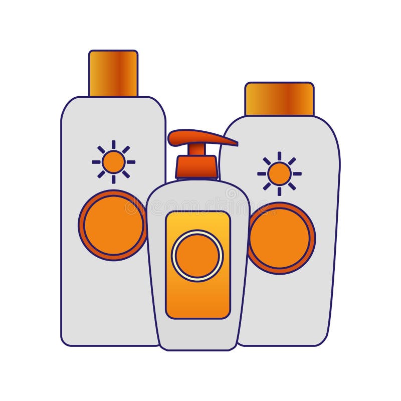 Sunscreens bottles icon stock vector. Illustration of skincare 167564005