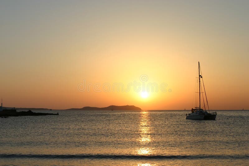 Ibiza sunset from cafe del mar