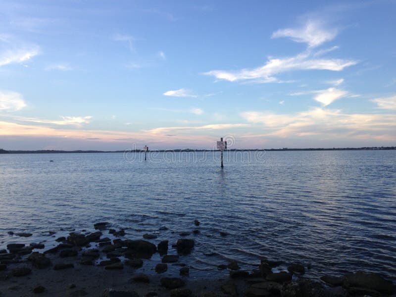 Sunset above Halifax River at Tomoka State Park in Florida.