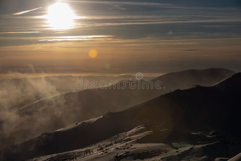 Západ slunce nad tatry