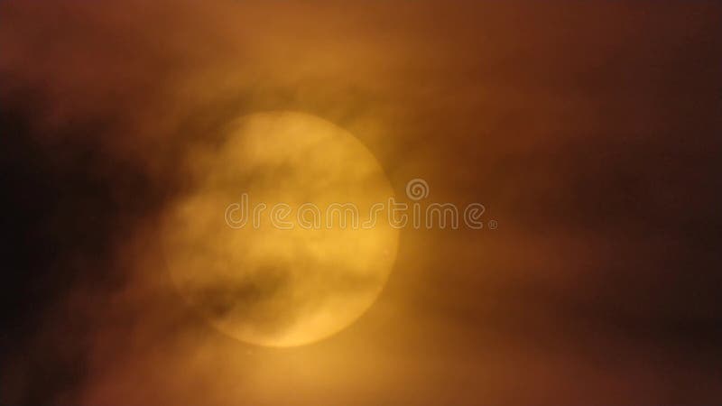 The sunset in the afternoon was a faint reddish color. stock video