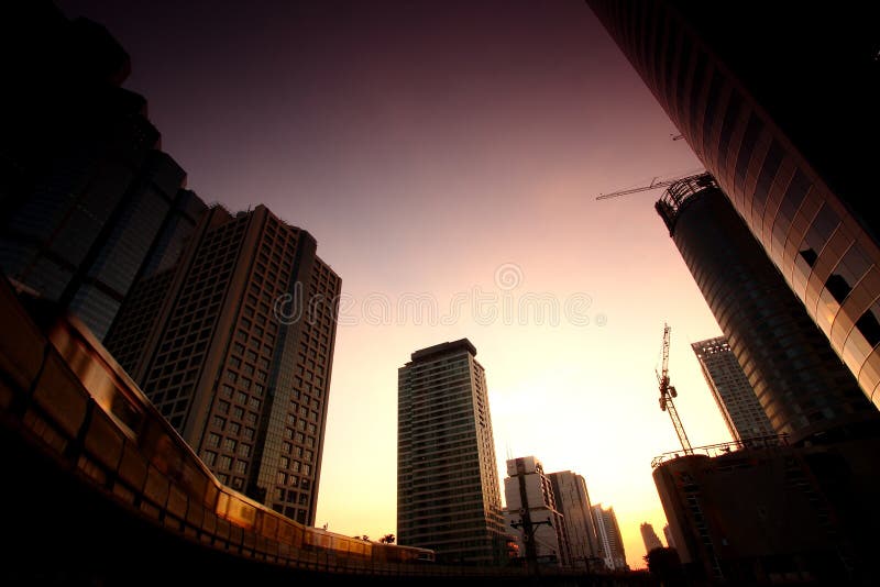 Sunset Bangkok Cityscape, Thailand