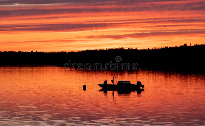 Sunset in Bar Harbor Maine in the Summer