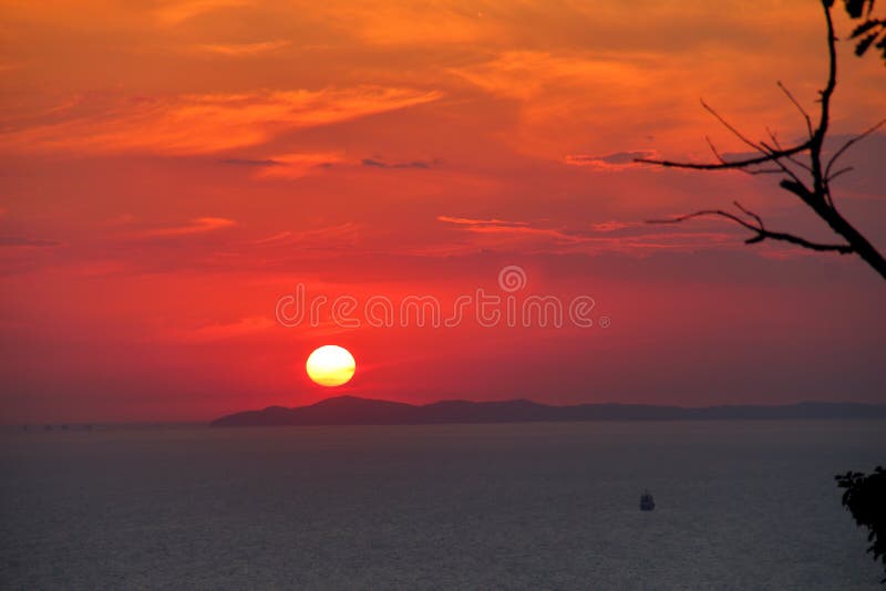 Sunset in the Bay. Far East Stock Photo - Image of seaside, japanese ...
