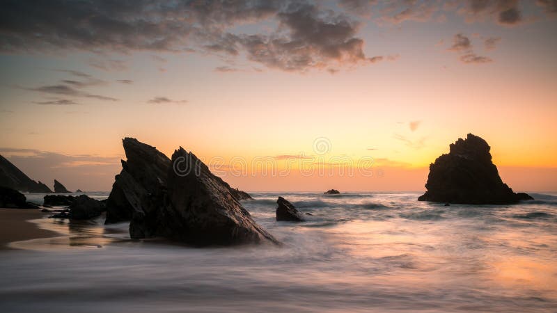 Sunset on the beach royalty free stock photos Sunset on the beach royalty free stock photos
