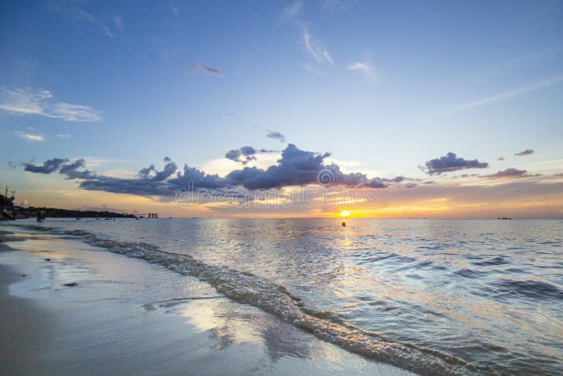 Sunset on a Beach of the