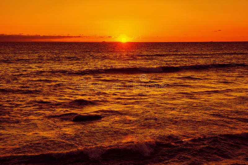 Sunset On The Beach California Stock Image Image Of Dusk Horizontal 71686981