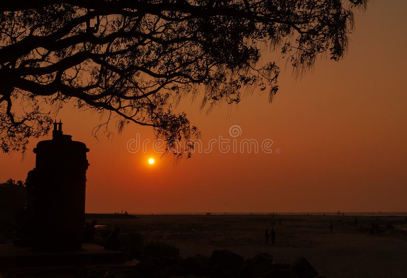 Sunset on the Beach in Fort Kochi Stock Image Image of retro, kerala