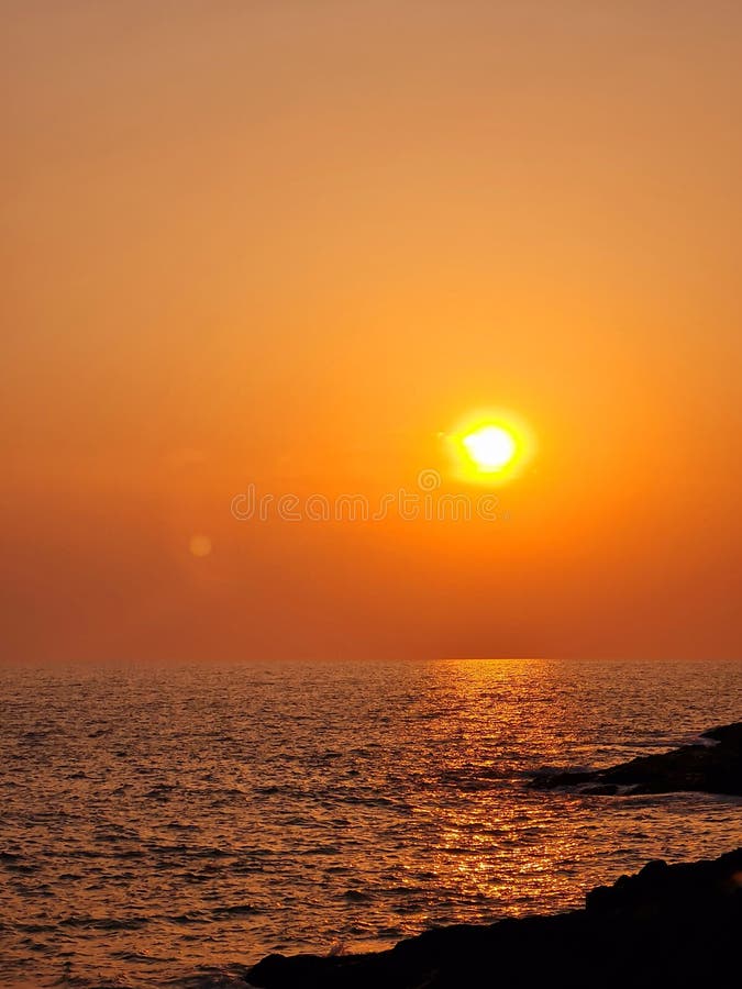 Sunset at Beach at Gokarna, India Stock Image Image of ocean, coast