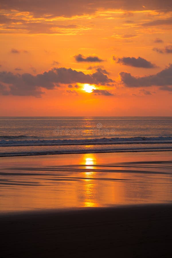 Sunset on the Beach of Matapalo in Costa Rica Stock Image Image of guanacaste, shore 37987809