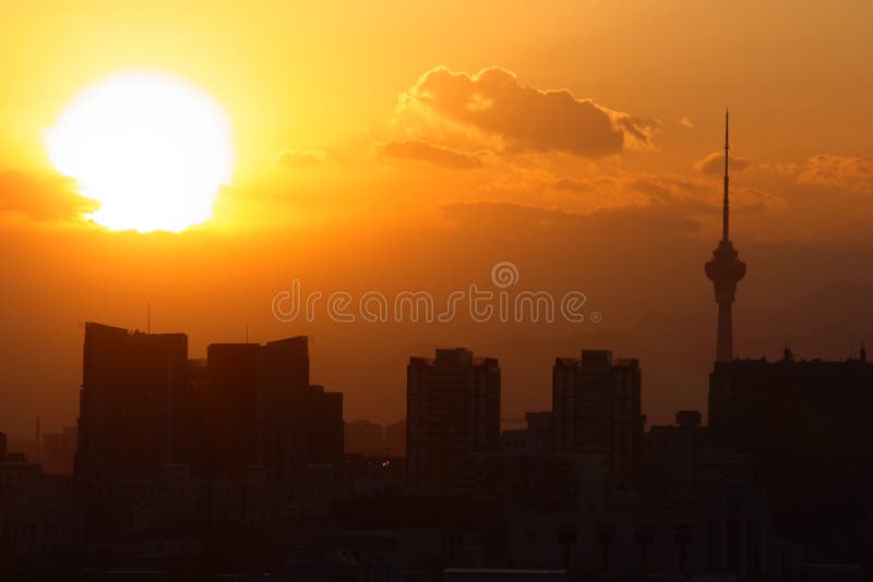 Sunset of beijing