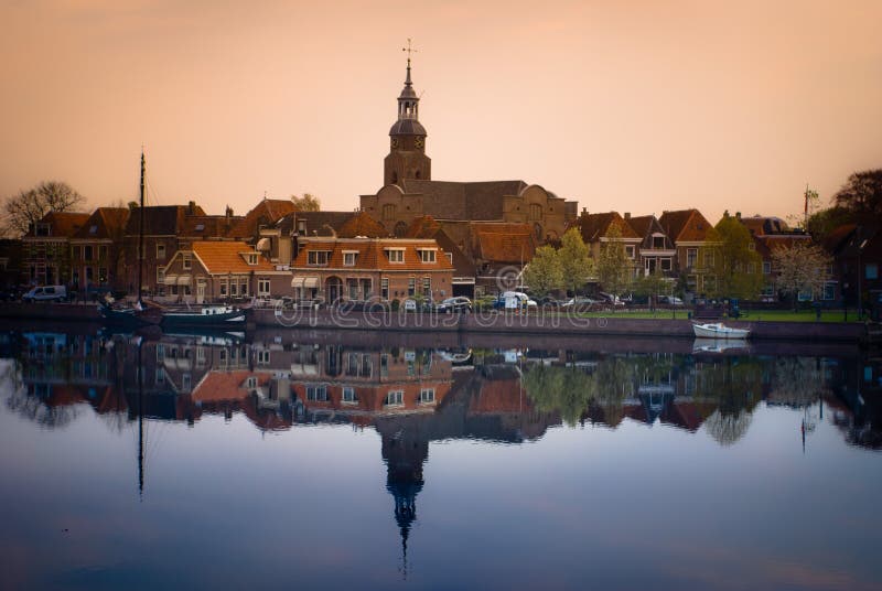 Pittoresca, Piccola città in paesi Bassi Blokzijl.