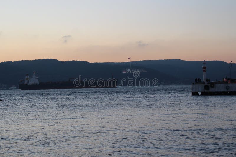 Sunset in Canakkale Strait and Gelibolu. Sunset in Canakkale Strait and Gelibolu